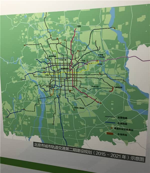 圖2北京市城市軌道交通第二期建設(shè)規(guī)劃(2015-2021)示意圖