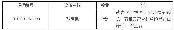 萬年青水泥2×5100t/d生產線破碎機采購項目第二次招標公告