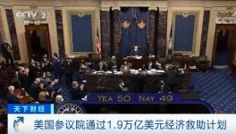 50票贊成，49票反對！1.9萬億美元刺激方案通過！