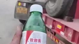 被罰5000元！貨車司機接受不了，喝敵敵畏抗議！