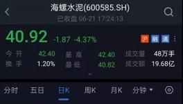太慘了！海螺水泥1200億沒了！