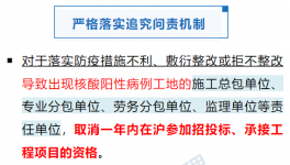 ?住建委：工地出現(xiàn)5人及以上核酸陽性的，取消投標(biāo)資格！